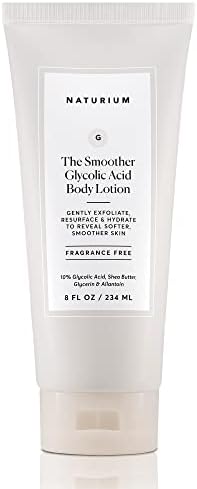 Naturium The Smoother Glycolic Acid Body Lotion, Resurfacing & Exfoliating Treatment, with 10% Glycolic Acid, 8 oz Naturium