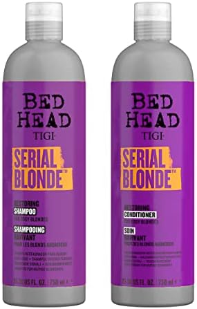 TIGI Bed Head Shampoo & Conditioner For Damaged Blonde Hair Serial Blonde With Hydrolyzed Keratin 2 x 25.36 fl oz Tigi