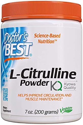 Doctors Best L-Citrulline Powder, Supports Circulatory Health, Non-GMO, Gluten Free, Soy Free, Vegan Net Wt. 7 oz (200 Grams) Doctor's Best