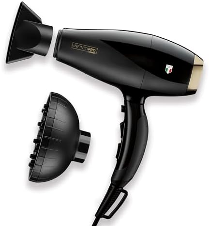 INFINITIPRO by CONAIR ArteBella Hair Dryer | Italian Performance Hair Dryer with Diffuser | Luxurious Experience and Ultra-Fast Drying Power Hair Blow Dryer Conair