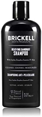 Brickell Men's Relieving Dandruff Shampoo For Men, Natural & Organic, Soothes and Eliminates Dandruff with Ziziphus Joazeiro, Aloe and Jojoba Oil (8 oz) Brickell Men's Products