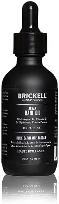 Brickell Men's Argan Oil for Hair, Natural and Organic Hair Oil For Men, Lightweight Hair Treatment, 2 Ounce, Scented Brickell Men's Products