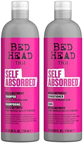 TIGI Bed Head Shampoo and Conditioner For Dry Hair Self Absorbed Nourishing Hair Care to Visibly Repair Hair and Strengthen it From Within 25.36 Fl Oz (Pack of 2) Tigi