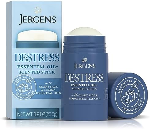 Jergens Awaken Essential Oil-Scented Stick, Calming Aromatherapy Stick with Wild Orange and Lemon Essential Oils, 0.9 Oz Jergens