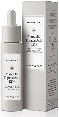 Naturium Mandelic Topical Acid 12%, Plus Niacinamide & Natural Fruit Acids, Anti-Aging Skin Care, 1 oz Naturium