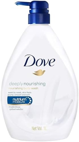 Dove Body Wash 33.8Oz W/Pump Deeply Nourishing Pack (Deeply Nourishing, 1) Dove