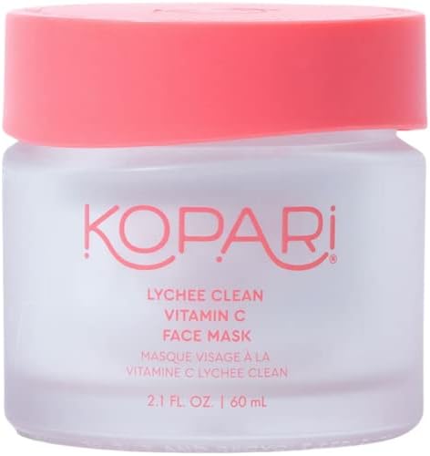 Kopari Lychee Clean Vitamin C Face Mask - Brightening and Hydrating for Dull, Dry Skin - 2.1 fl Oz Kopari