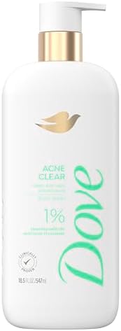 Dove Body Wash Acne Clear Clears & helps prevent acne 1% clearing salicylic acid acne treatment 18.5 oz Dove