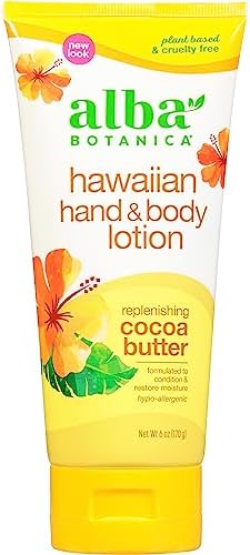 Alba Botanica Hawaiian Hand & Body Lotion, Replenishing Cocoa Butter, 6 Oz Alba Botanica