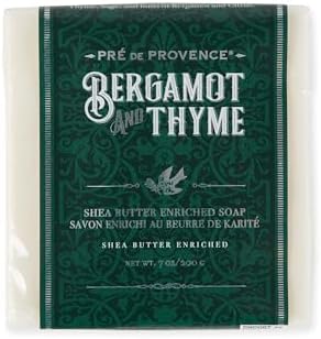 Pre de Provence Bergamot & Thyme Men's Fragrance Collection, Cube Soap, 200 G Pré de Provence