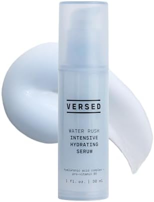 Versed Water Rush Intensive Hydrating Serum - Hyaluronic Acid Serum for Face with Vitamin B5 - Lightweight Face Serum for Dry Skin - Sensitive Skin-Approved & Clinically Tested Versed