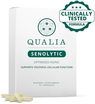 Qualia Senolytic Supplement, Fisetin, Quercetin, Piperlongumin & More, Aging Supplement That Supports Optimal Cell Repair & Rejuvenation, Naturally Eliminate Zombie Cells, 1 Month Supply Neurohacker Collective