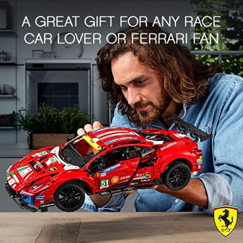 LEGO Technic Ferrari 488 GTE “AF Corse #51” 42125 - Champion GT Series Sports Race Car, Exclusive Collectible Model Kit, Collectors Set for Adults to Build Lego