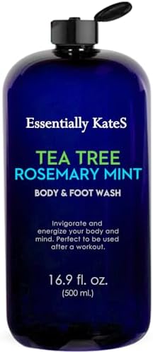 Tea Tree Rosemary Mint Foot & Body Wash 16.9 fl. oz. -Fights Body Odor & Skin Irritation | Moisturizes Skins | For Men & Women Essentially KateS