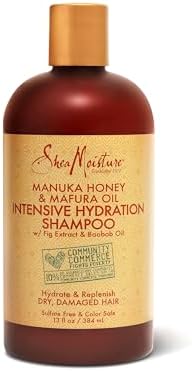 SheaMoisture Intensive Hydration Shampoo for Dry, Damaged Hair Manuka Honey and Mafura Oil Sulfate-Free 13 oz SheaMoisture