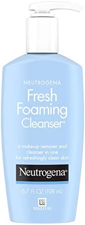 Neutrogena Fresh Foaming Gentle Daily Facial Cleanser & Makeup Remover, Soap Free, Removes Dirt, Oil & Waterproof Makeup, Non-Comedogenic & Hypoallergenic, 6.7 fl. oz Neutrogena