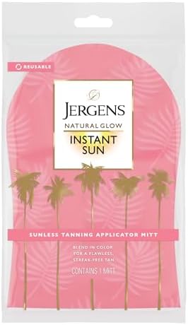 Jergens Natural Glow Body Applicator Mitt, Flawless, Streak-free Tanning Blender Glove, Reusable Tanning Mitt Protects Hands Jergens