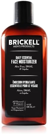 Brickell Men's Daily Essential Face Moisturizer for Men, Natural and Organic Fast-Absorbing Face Lotion with Hyaluronic Acid, Green Tea, and Jojoba, 2 Ounce, Scented Brickell Men's Products