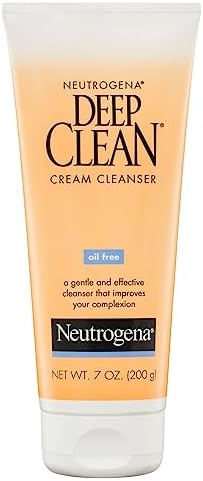 Neutrogena Deep Clean Daily Facial Cream Cleanser with Beta Hydroxy Acid to Remove Dirt, Oil & Makeup, Alcohol-Free, Oil-Free & Non-Comedogenic, 7 fl. oz Neutrogena