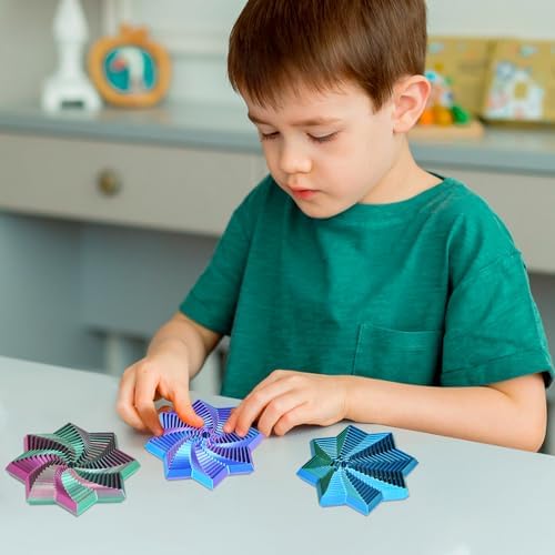 Fractal Fidget Hexagon-3D Star Shaped Fidget Toys for Stress Relief,3D Printed Anti-Stress Sensory Cubes for Kids & Adults,Toys for Kids,Colorful Anxiety Relief (Forest Green) Mydhall