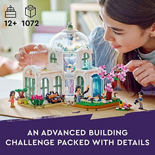 LEGO Friends Botanical Garden 41757 Building Toy Set, A Creative Project for Ages 12+, Build and Display a Detailed Greenhouse Scene, A Gift for Kids and Teens Who Love Flowers and Plants Lego