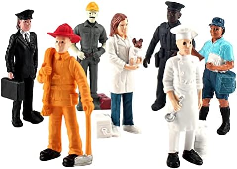 Mini People Figurines Dollhouse Miniature Figures Plastic People Simulated People Figurines Sand Table Figurines Mini Character Models 1set of Officer Postman Figurine Dollhouse People Toymytoy