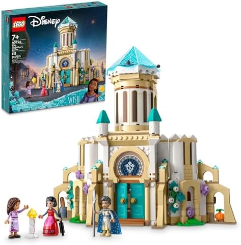 LEGO Disney Wish: King Magnifico’s Castle 43224 Building Toy Set, A Collectible Set for Kids Ages 7 and up to Play Out Favorite Scenes from The Disney Movie, Inspire Pretend Play Within The Palace Lego