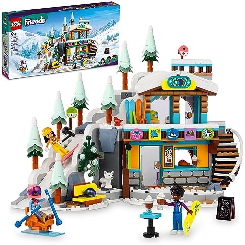 LEGO Friends Holiday Ski Slope and Café 41756 Building Toy Set, Creative Fun for Ages 9+ with 3 Mini-Dolls and Lots of Accessories, A Gift for Kids Who Love Snow Sports or Role Playing Lego