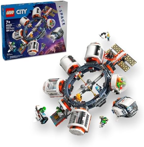 LEGO City Modular Space Station STEM Toy, Modular Exploration Science Toy with 6 Astronaut Minifigures, Gifts for Boys, Girls, and Kids Ages 7 and Up, Building Toy for Kids, 60433 Lego