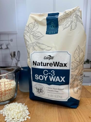 NatureWax C-3 Soy Wax Pastilles, Premium Soy Wax for Candle Making, Easy to use. Create Great Candles in Minutes- Paraffin Free Vegetable Wax. 100% Plant-Based. (5, Pounds) NatureWax