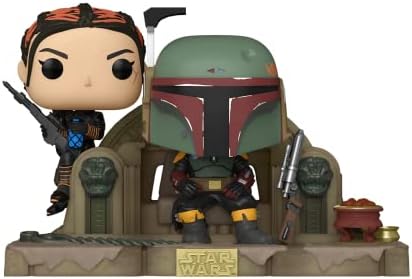 Funko Pop! Star Wars Moment: The Mandalorian - Boba Fett and Fennec on Throne Funko