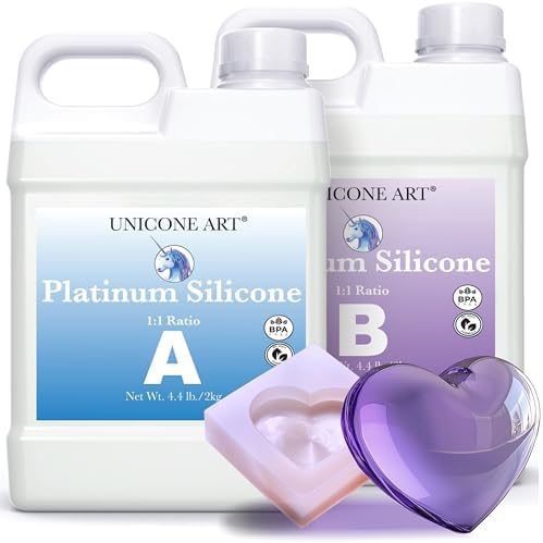 Unicone Art Liquid Silicone Mold Making Kit - 1:1 Ratio, Food Safe, Fast Cure Remeltable Silicone Rubber Mold Making Gift - Ideal for Resin Epoxy Casting, Plaster Casting, Candle Making 8.8lbs unicone art