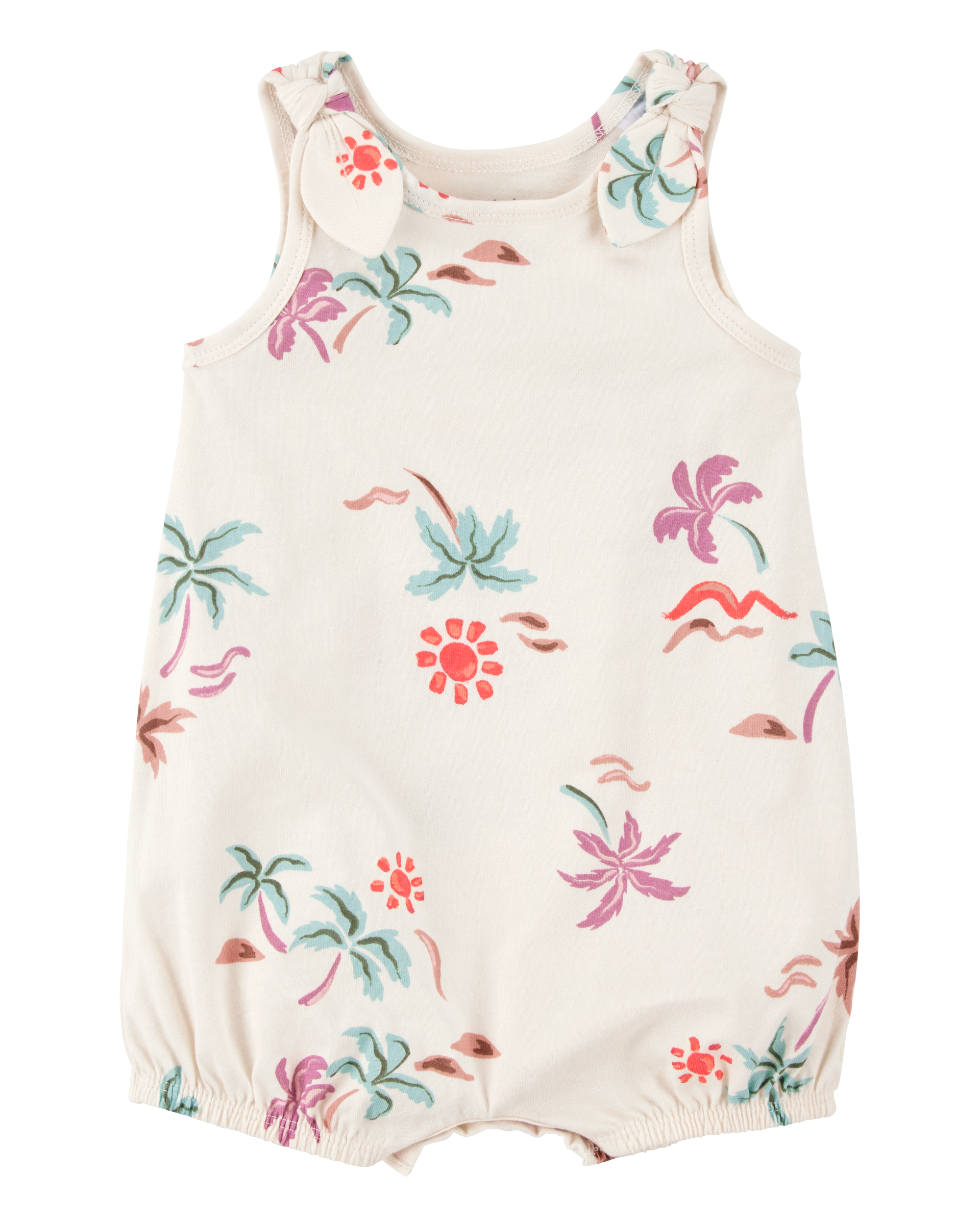 Baby Beach Print Cotton Romper Carter's