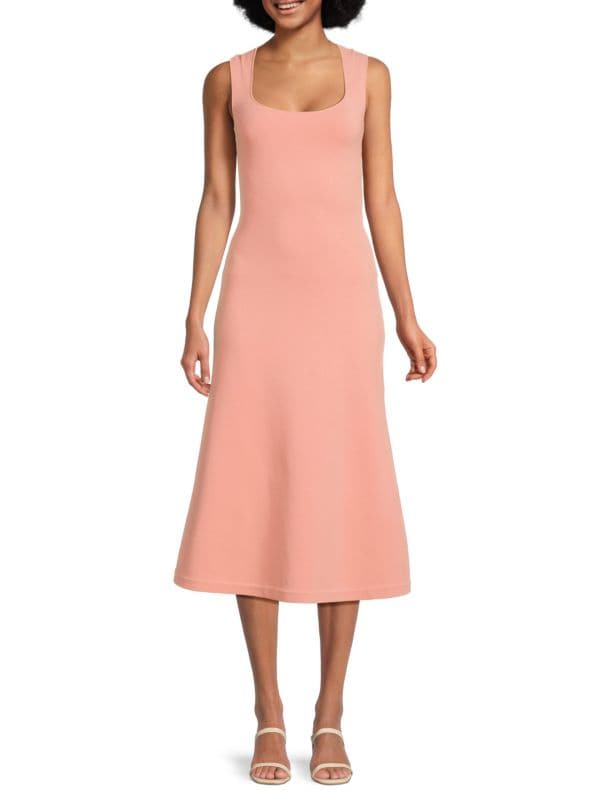 Compact Knit Flounce Midi-Dress Stella McCartney