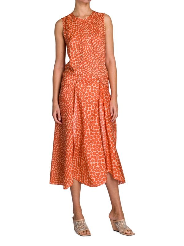 Ditsy Floral Washed Silk Dress Stella McCartney