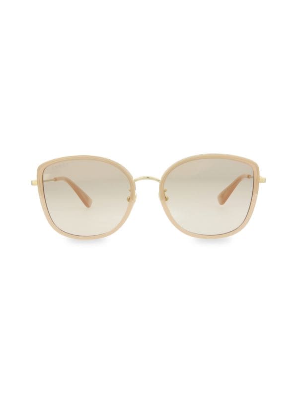 56MM Round Cat Eye Sunglasses Gucci