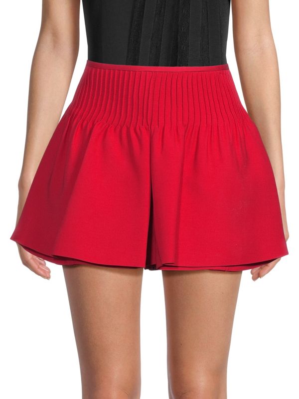 Virgin Wool & Silk Shorts Valentino