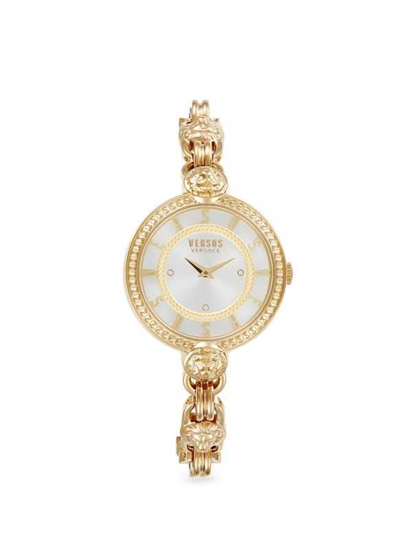 36MM Goldtone Stainless Steel Bracelet Watch Versus Versace