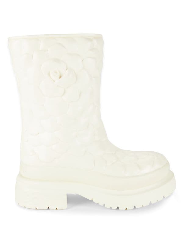 Textured Rain Boots Valentino Garavani