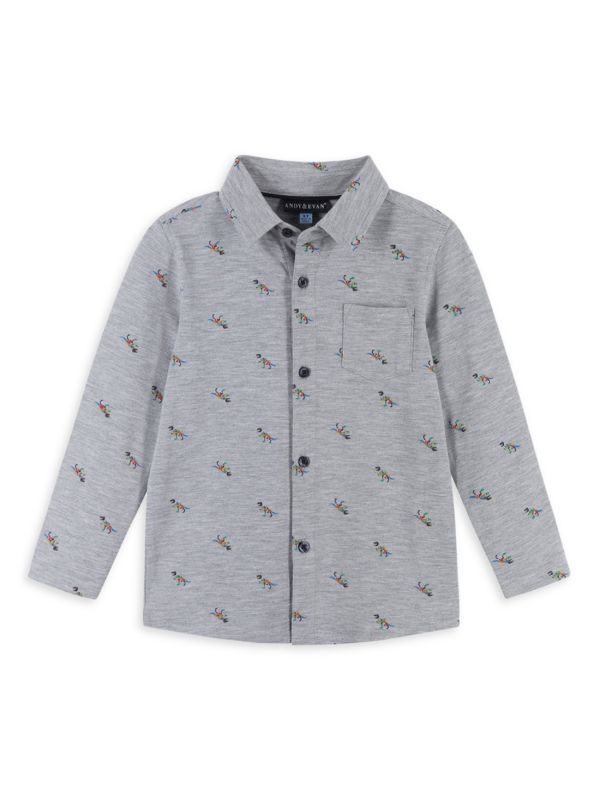 Little Boy’s Pique Button Up Shirt Andy & Evan