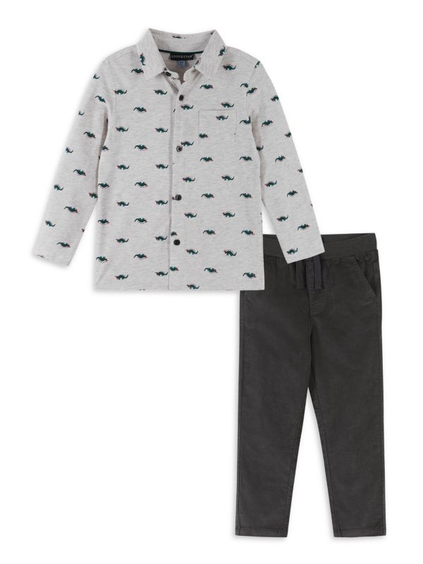 Baby Boy’s Pique Button Up Shirt & Pants Set Andy & Evan