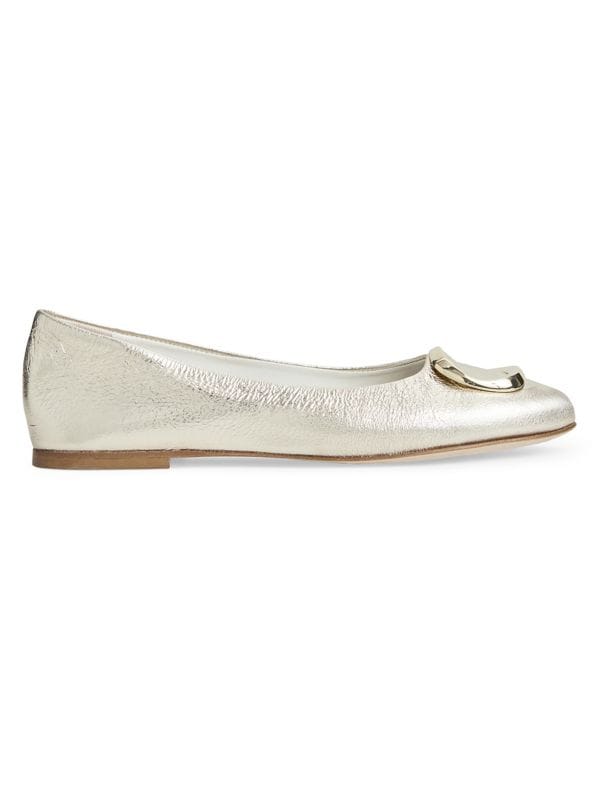 Marissa Metallic Leather Ballet Flats Bruno Magli