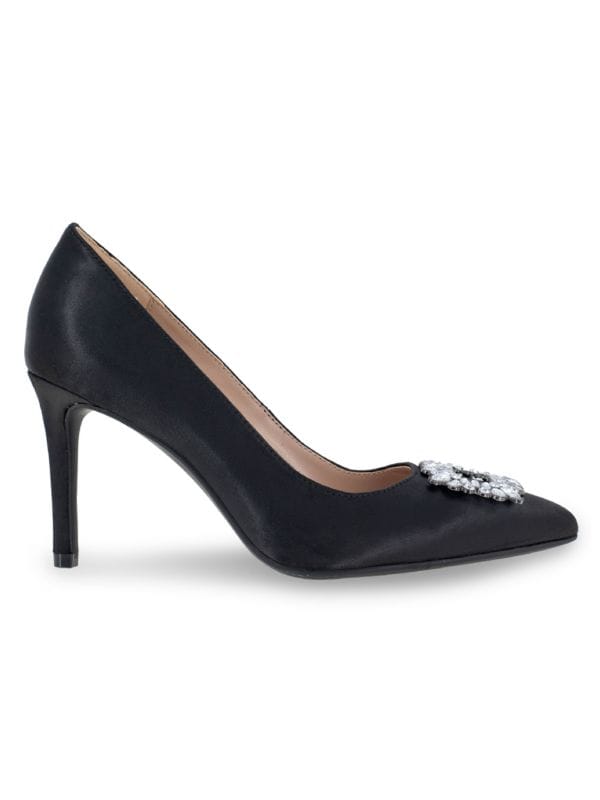 Atelia Crystal Broach Satin Pumps BCBGeneration