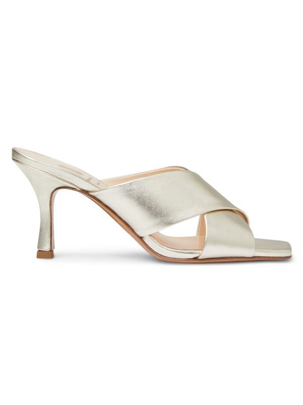 Lisotta Metallic Leather Sandals Bruno Magli