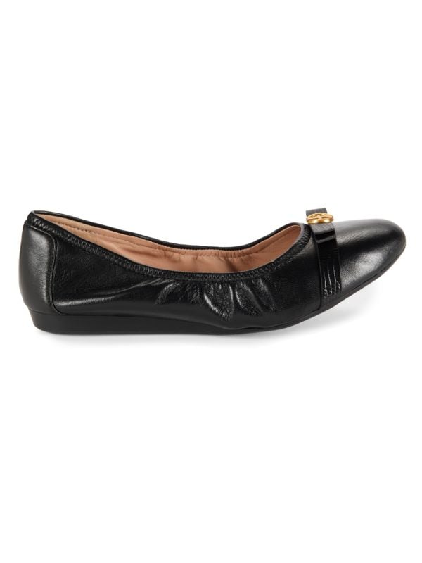 Tova Bow Leather Ballet Flats Cole Haan