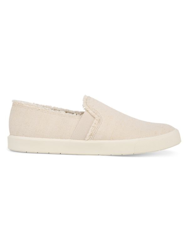 Preston Frayed Canvas Slip On Sneakers Vince