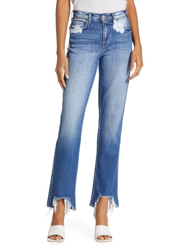 Harmon Destroyed Slim-Straight Jeans L'Agence