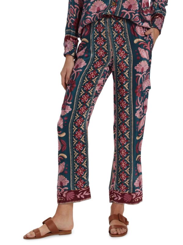 Seashell Tapestry Cargo Pants Farm Rio