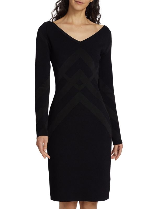 Orietta V-Neck Sheath Dress Burberry