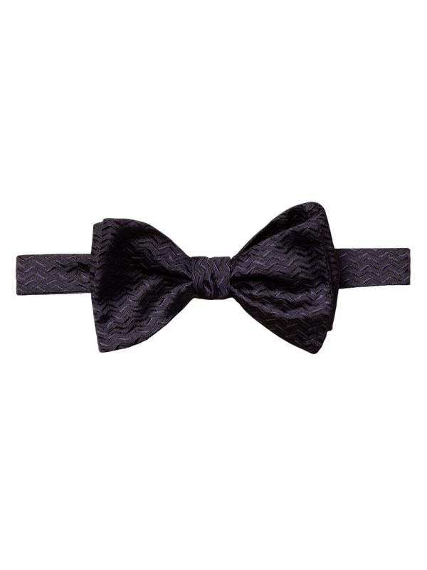 Herringbone Silk Jacquard Bow Tie Eton